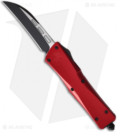 Rare Microtech Red Troodon Wharncliffe OTF Knife (3" Black Plain) 09/2007 #10