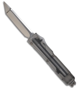 Rare Microtech Custom Clear Top Ultratech D/A OTF Knife (Tanto Polished) #006