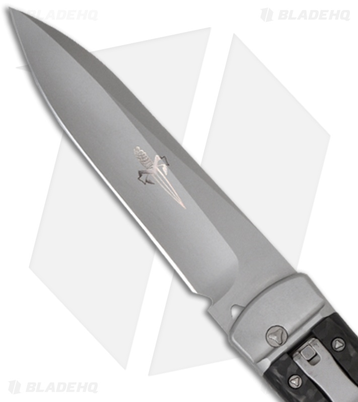 Marfione Custom OSS Cobra Lever Lock Knife Carbon Fiber (Bead Blast