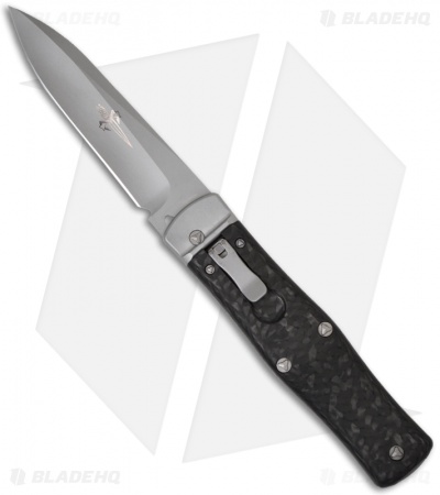 Marfione Custom OSS Cobra Lever Lock Knife Carbon Fiber (Bead Blast/Spear Point)