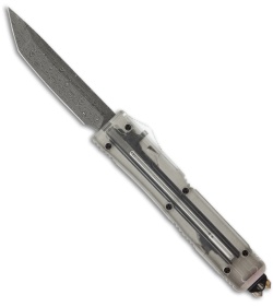 Rare Microtech Custom Clear Top Ultratech D/A OTF Knife (Tanto Damascus) 9/2005