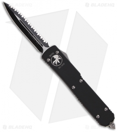 Microtech Ultratech D/A OTF DE Knife (3.4" Black Full Serr) 122-3