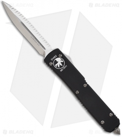 Microtech Ultratech OTF D/E Automatic Knife (3.4" Satin Full Serr) 122-6