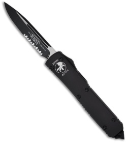 Microtech Tactical Ultratech Automatic D/A OTF Knife (3.44" Black Serr) 121-2T