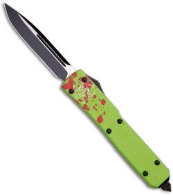 Microtech Ultratech Zombie Tech OTF Knife (3.4" Two-Tone Pln) 121-1Z *USED*