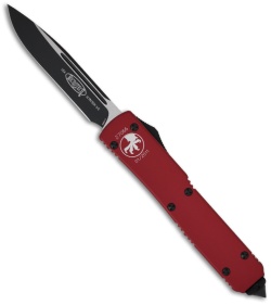 Microtech Ultratech Knife Red OTF SE Automatic (3.44" Black Plain) 121-1RD