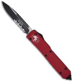 Microtech Ultratech Knife Red OTF S/E Automatic (3.44" Black Serr) 121-2RD
