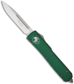 Microtech Ultratech OTF Knife Emerald Green (3.4" Satin Plain) 121-4GR