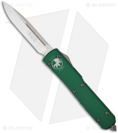 Microtech Ultratech OTF Knife Emerald Green (3.4" Satin Plain) 121-4GR