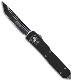 Microtech Ultratech D/A OTF Automatic Tanto Knife (3.44" Black Plain) 123-1