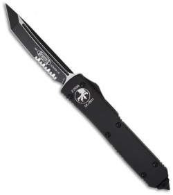Microtech Ultratech Tactical T/E OTF Automatic Knife (3.5" Black Serr) 123-2T