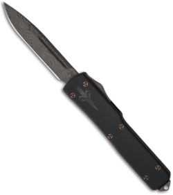 Microtech Marfione Custom UTX-70 Knife D/A Drop Point Automatic (Damascus)