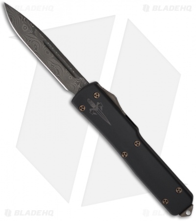 Microtech Marfione Custom UTX-70 Knife D/A Drop Point Automatic (Damascus)