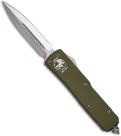 Microtech Green UTX-85 D/A OTF D/E Automatic Knife (3.12" Satin Plain) 119-4GR