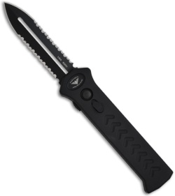 Asheville Steel Paragon PARA-X OTF Tactical Automatic Knife (3.5" Black Serr)