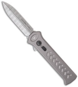 Asheville Steel Paragon PARA-X OTF Gray Automatic Knife (3.5" Damascus)