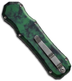 Piranha Green Excalibur OTF Knife D/A Automatic (3.2" Mirror Serr)