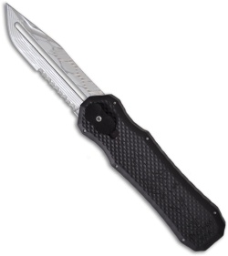 Piranha Excalibur OTF Tanto Knife D/A Automatic (Fluted / Wire Bead Blast Serr)