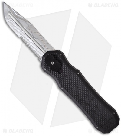 Piranha Excalibur OTF Tanto Knife D/A Automatic (Fluted / Wire Bead Blast Serr)