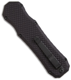 Piranha Tactical Excalibur OTF Tanto Knife D/A Auto (Fluted / Wire Black Serr)