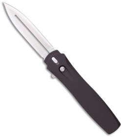 Protech Dark Angel OTF Automatic Knife Black Handle (3.7" Satin Plain) 3201-SAT