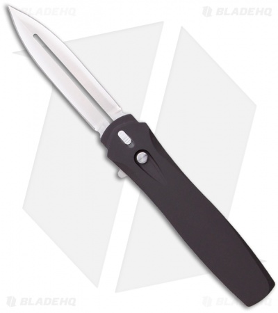 Protech Dark Angel OTF Automatic Knife Black Handle (3.7" Satin Plain) 3201