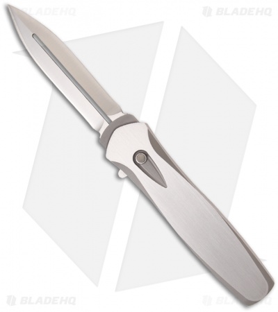 Protech Steel Custom Dark Angel OTF Automatic Knife w/ Pearl (3.7" Satin Plain)