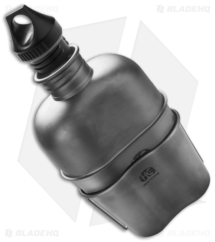 Heavy Cover Inc US GI Style Titanium Canteen Mess Kit (37 oz.) Blade HQ
