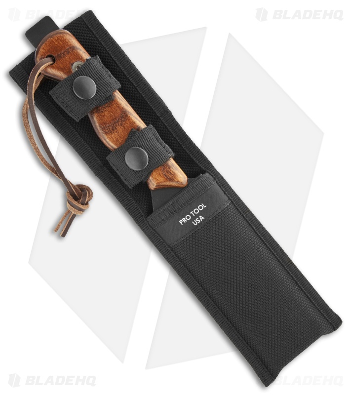 Pro Tool Chisel Utility Fixed Blade Knife (5" Black Plain) PT102 Blade HQ