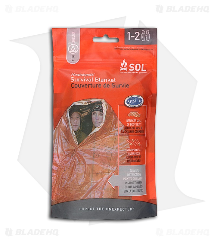 Advanced Medical S.O.L. Heatsheets Survival Blanket (Fits 2 People
