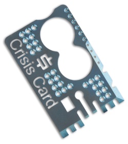 Snody Knives Crisis Card Gen II Titaniuim CC Knife Blue