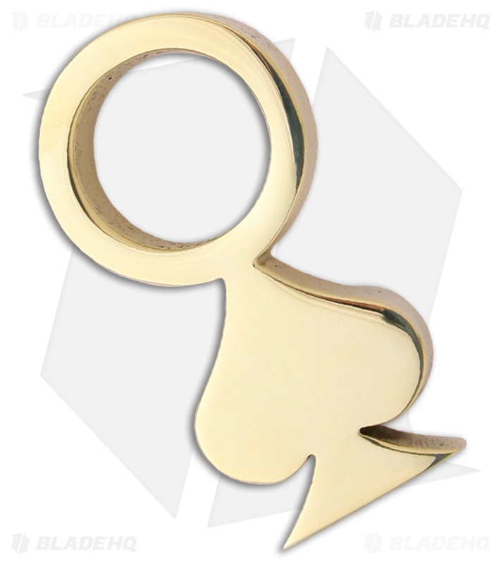 American Made Knuckles SpadeOne Polished Brass 1 Finger Knuckle Weight Blade HQ