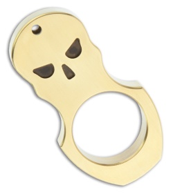 Woody Knuckles Single Skull Brushed Brass Finger Knuckle