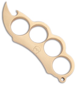 Woody Knuckles Bottle Opener #5 Brushed Brass Four Finger Knuckles