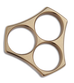 Woody Knuckles Gatlin 1/2" Brushed Brass Three Finger Knuckles