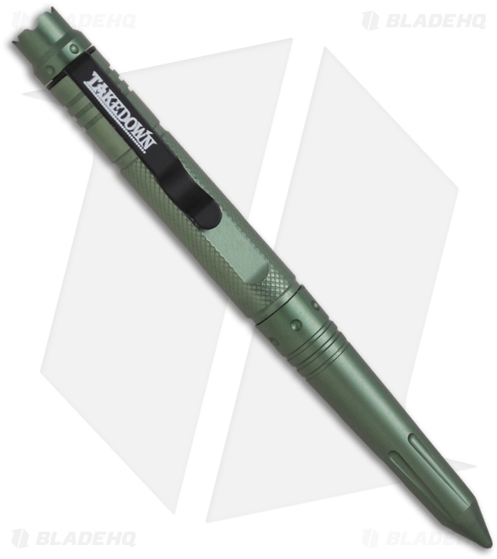 Takedown DLX Tactical Defense Pen w/ Crown & Glow Insert (Green) Blade HQ