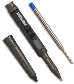 Takedown DLX Tactical Defense Pen w/ Crown & Glow Insert (Black)