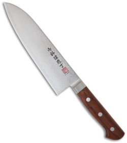 Al Mar Ultra-Chef 7" Damascus Santoku Knife w/ Cocobolo Wood Handle AM-UC7