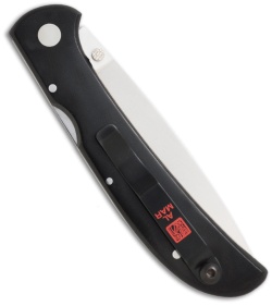 Al Mar Eagle Ultralight Black Linen Micarta Knife (4" Serr) 1005UBK4