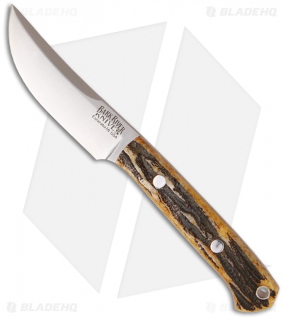 Bark River Little Caper Knife Fixed Blade Antique Stag Bone (2.75" Plain)