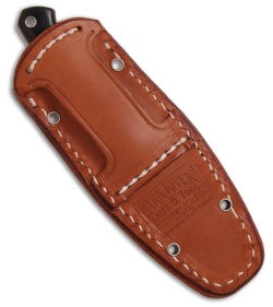 Bark River Little Caper Knife Fixed Blade Antique Stag Bone (2.75" Plain)