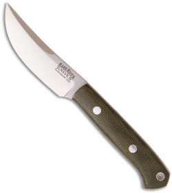 Bark River Little Caper Knife Fixed Blade Green Micarta (2.75" Satin Plain)