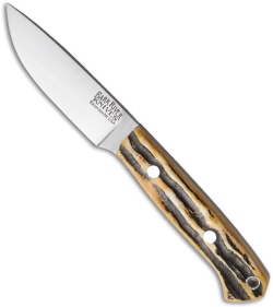 Bark River Little Creek Knife Fixed Blade Stag Bone (2.65" Satin Plain)