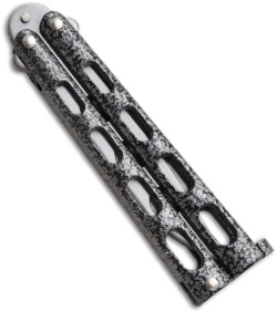 Bear & Sons 113TR Small Butterfly Knife Trainer w/ Silver Vein (3.3" Satin Dull)
