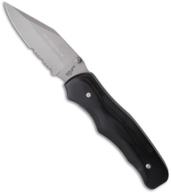 Bear OPS MC-110-B7-P-SR Black G10 Folding Clip Point Knife (3.25" Bead Serr)