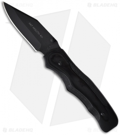 Bear OPS MC-110-B7-T Black G10 Folding Clip Point Knife (3.25" Black Plain)