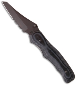 Bear OPS ACMC-110-B4-T-SR Modified Tanto D/A Automatic Knife (3.25" Black Serr)