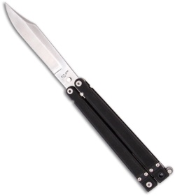 Bear OPS Bear-Song Butterfly Black G10 Knife (3.88" Satin Plain) B-200-B4-S