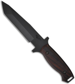 Bear OPS CQC-110-CB2-T Fixed Blade Tanto Knife Cocobolo (5.5" Black Plain)