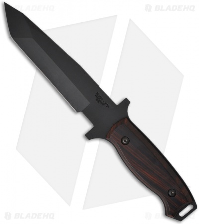 Bear OPS CQC-110-CB2-T Fixed Blade Tanto Knife Cocobolo (5.5" Black Plain)
